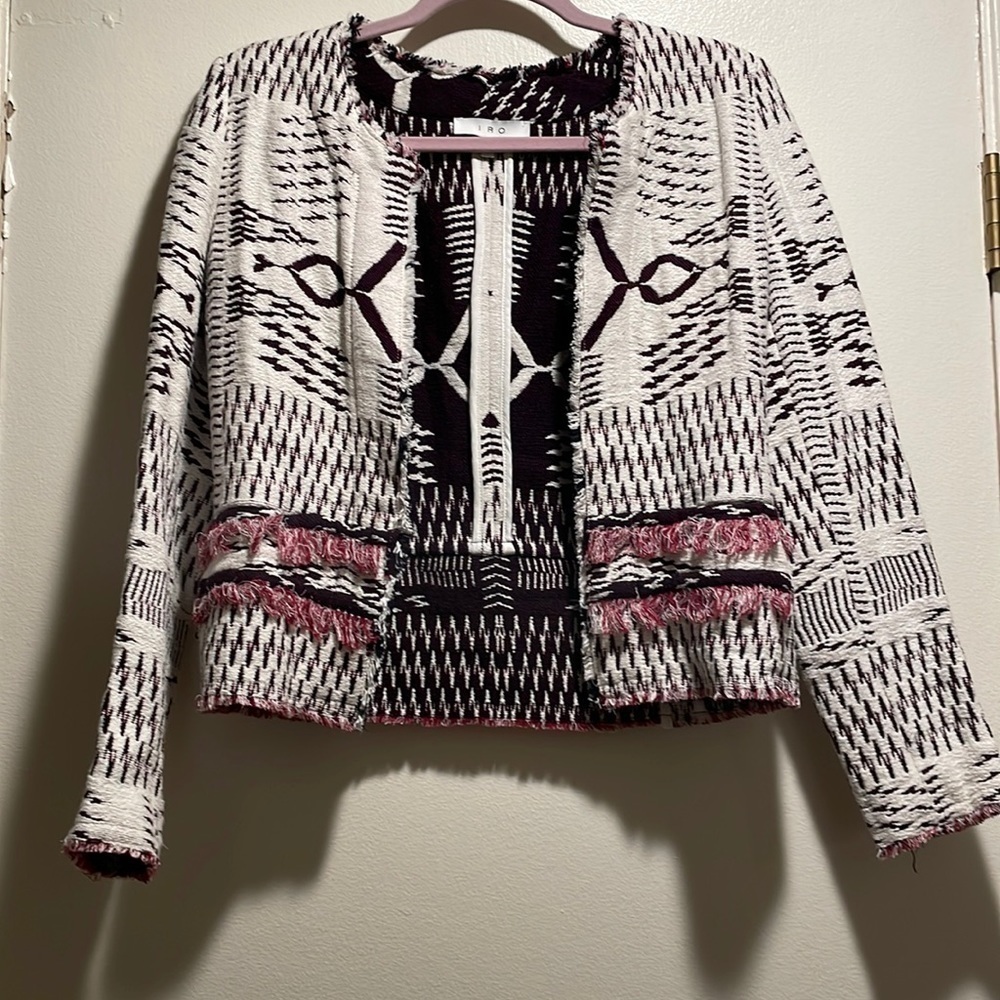 Host Pick Iro "Kerr" Double Fringed Cool Fish Design Open Jacket